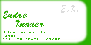 endre knauer business card